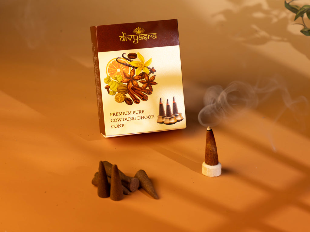 Divyasra Prithvi Aura – Premium Cow Dung Dhoop Cones