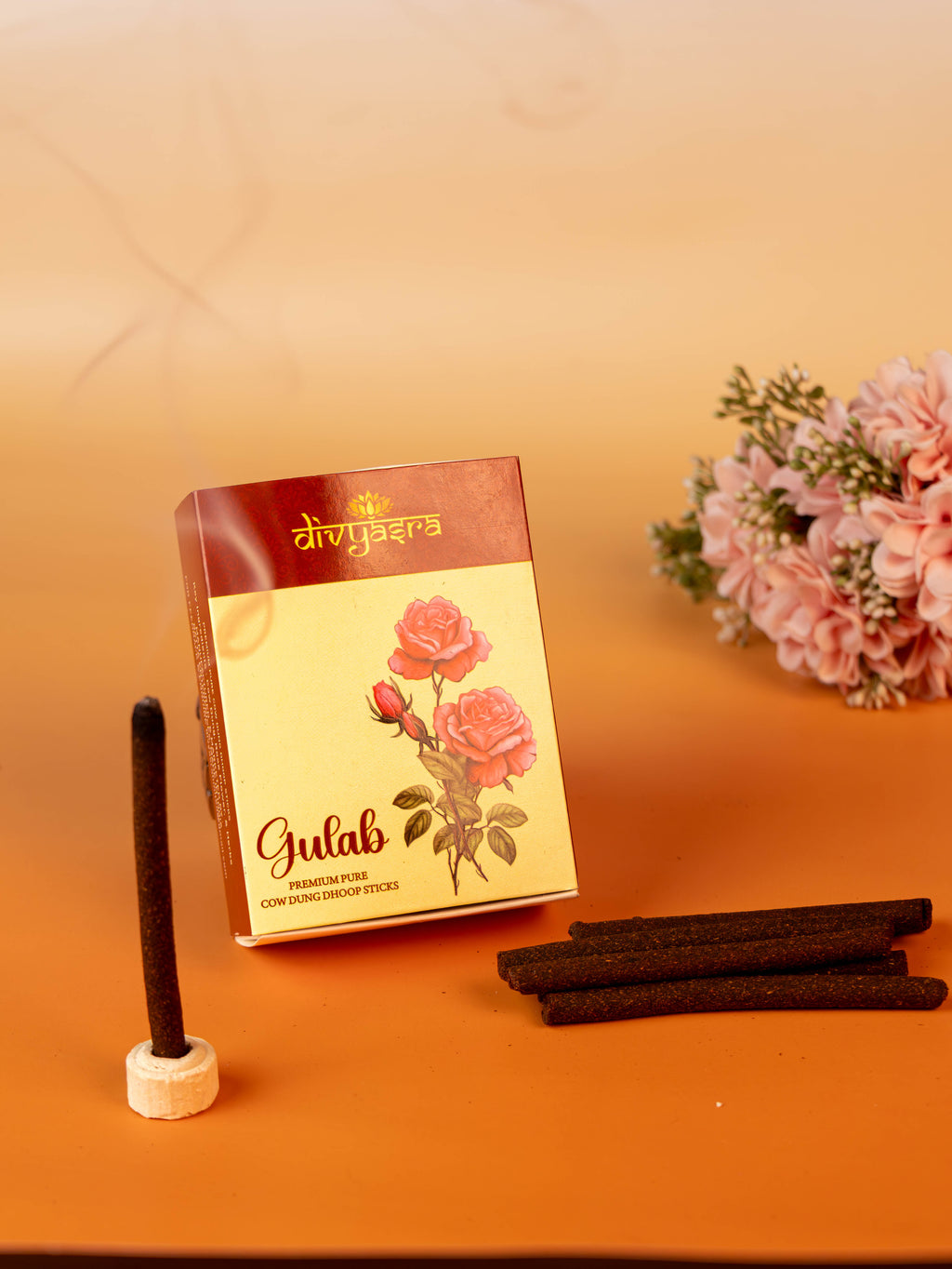 GULAB Bloom of Peace – Handcrafted Rose Incense Sticks