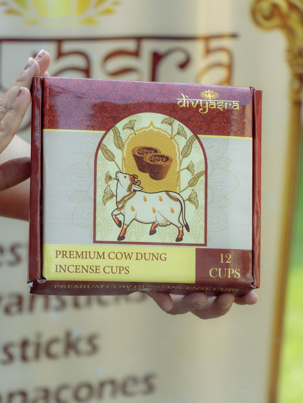 Sacred Earth – Divyasra Cow Dung Dhoop Cups (12 Handcrafted Pieces)